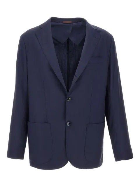 Barba chest-pocket three-button blazer