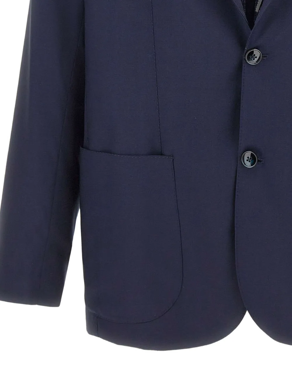 Barba Blazer met drie knopen en borstzak Blauw