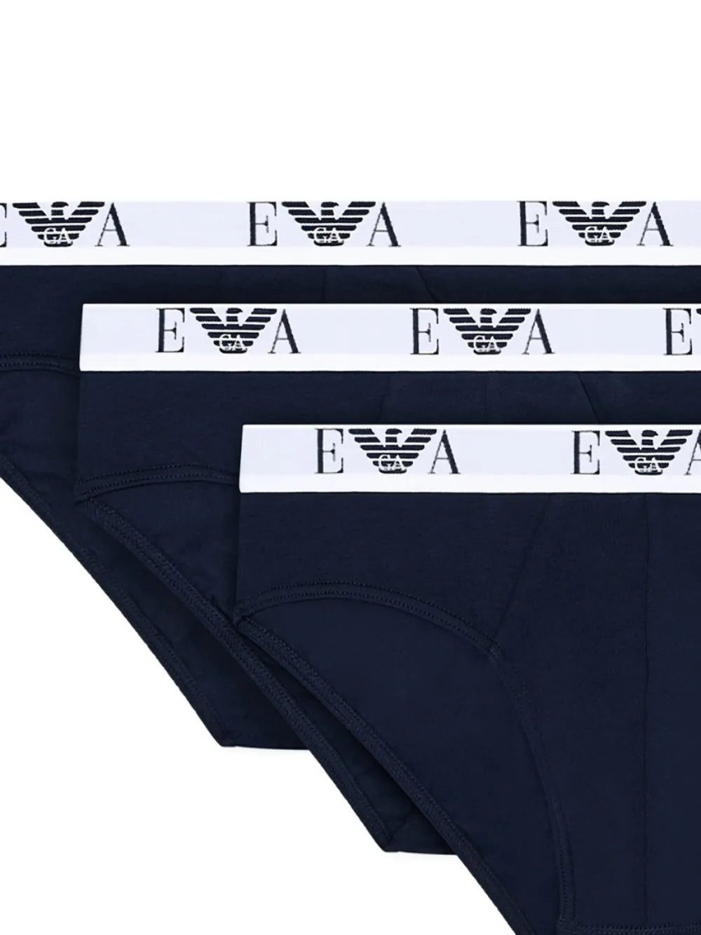  Emporio Armani Pack De Tres Calzoncillos Con Logo - Azul 