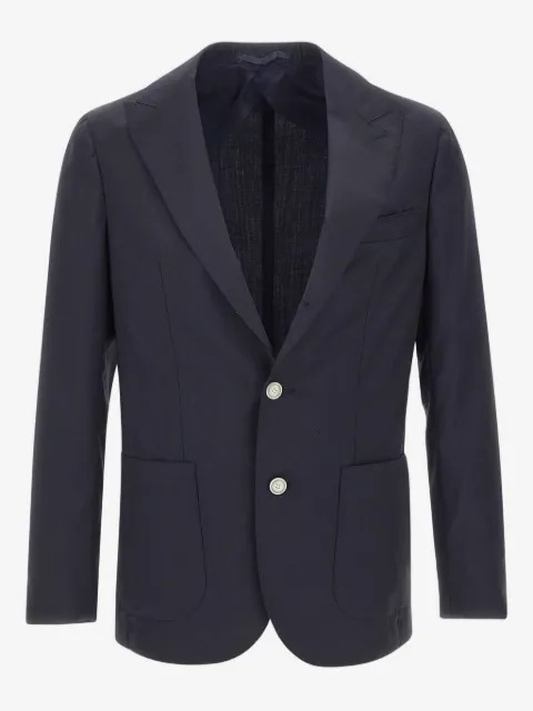 Barba peaked-lapels button-fastening blazer