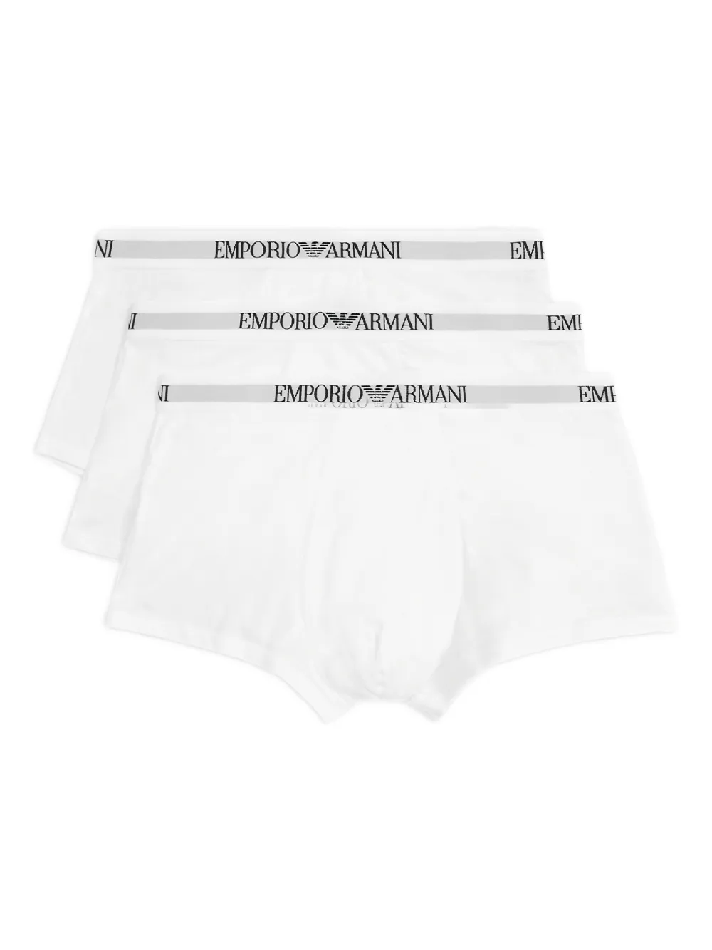 Emporio Armani logo-waistband boxers (set of three) - Bianco