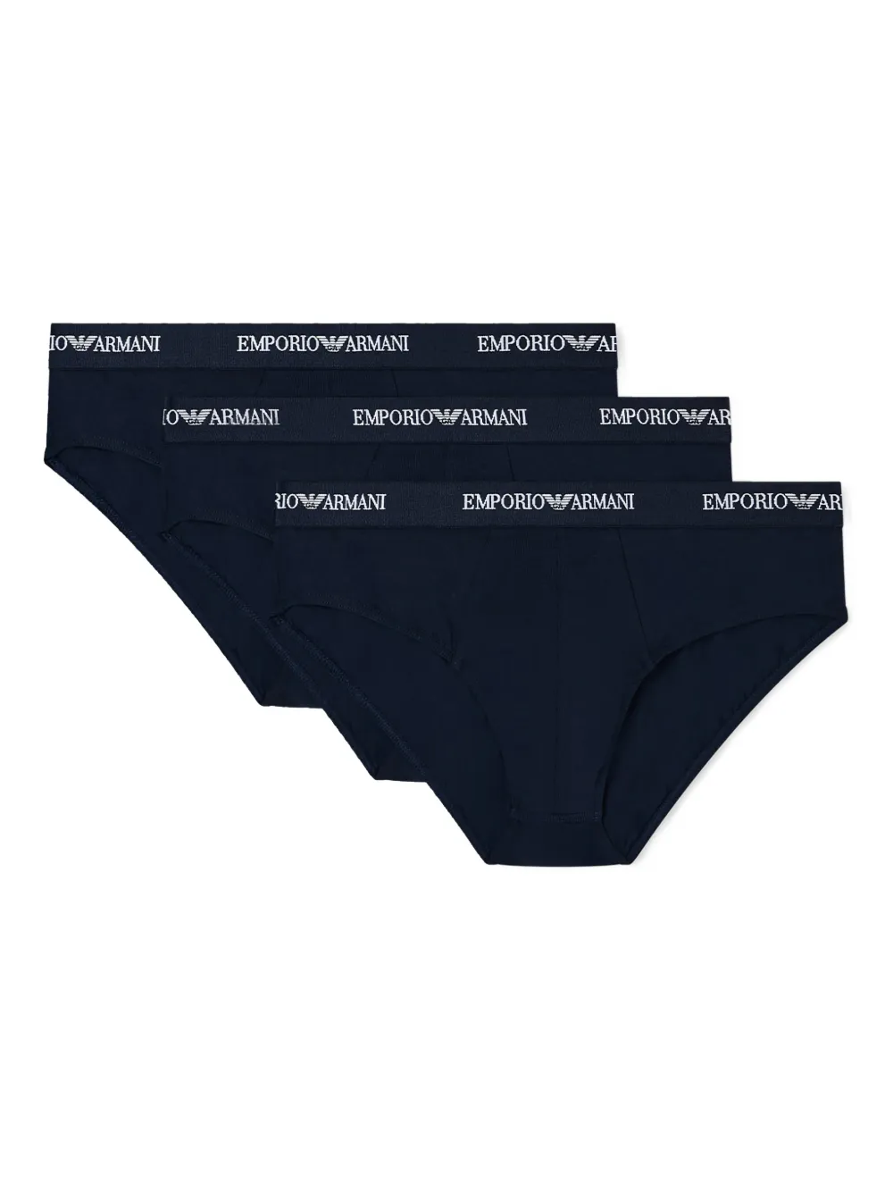 Emporio Armani logo-waistband briefs - Blu
