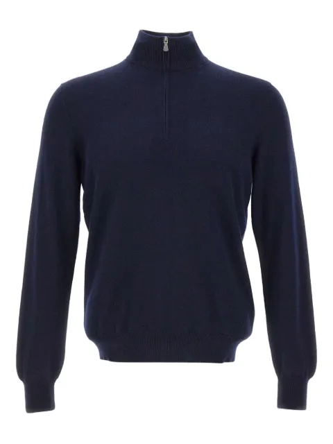 Gran Sasso suéter con medio cierre y cuello de tortuga