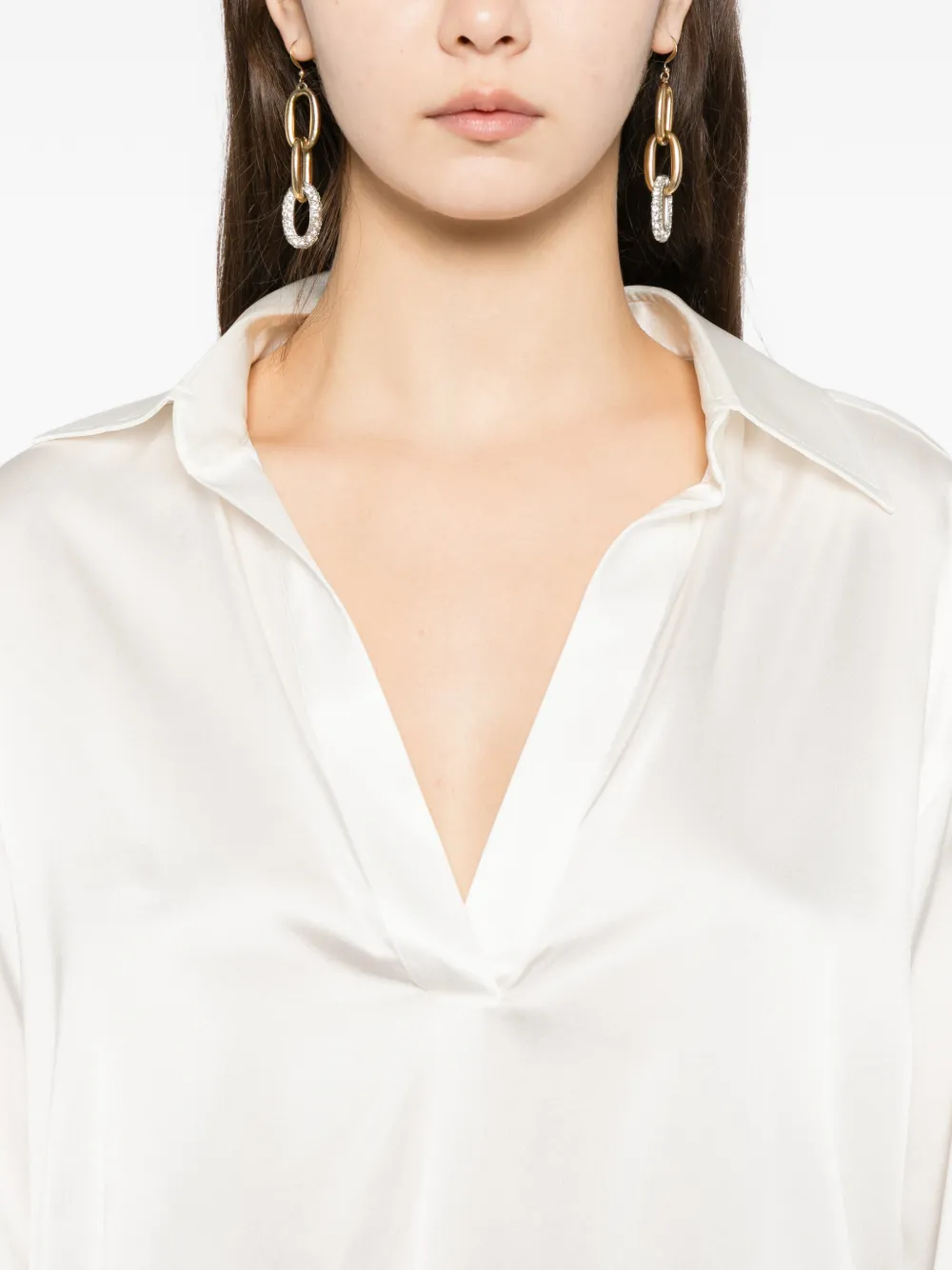 TOM FORD Satijnen shirt Wit