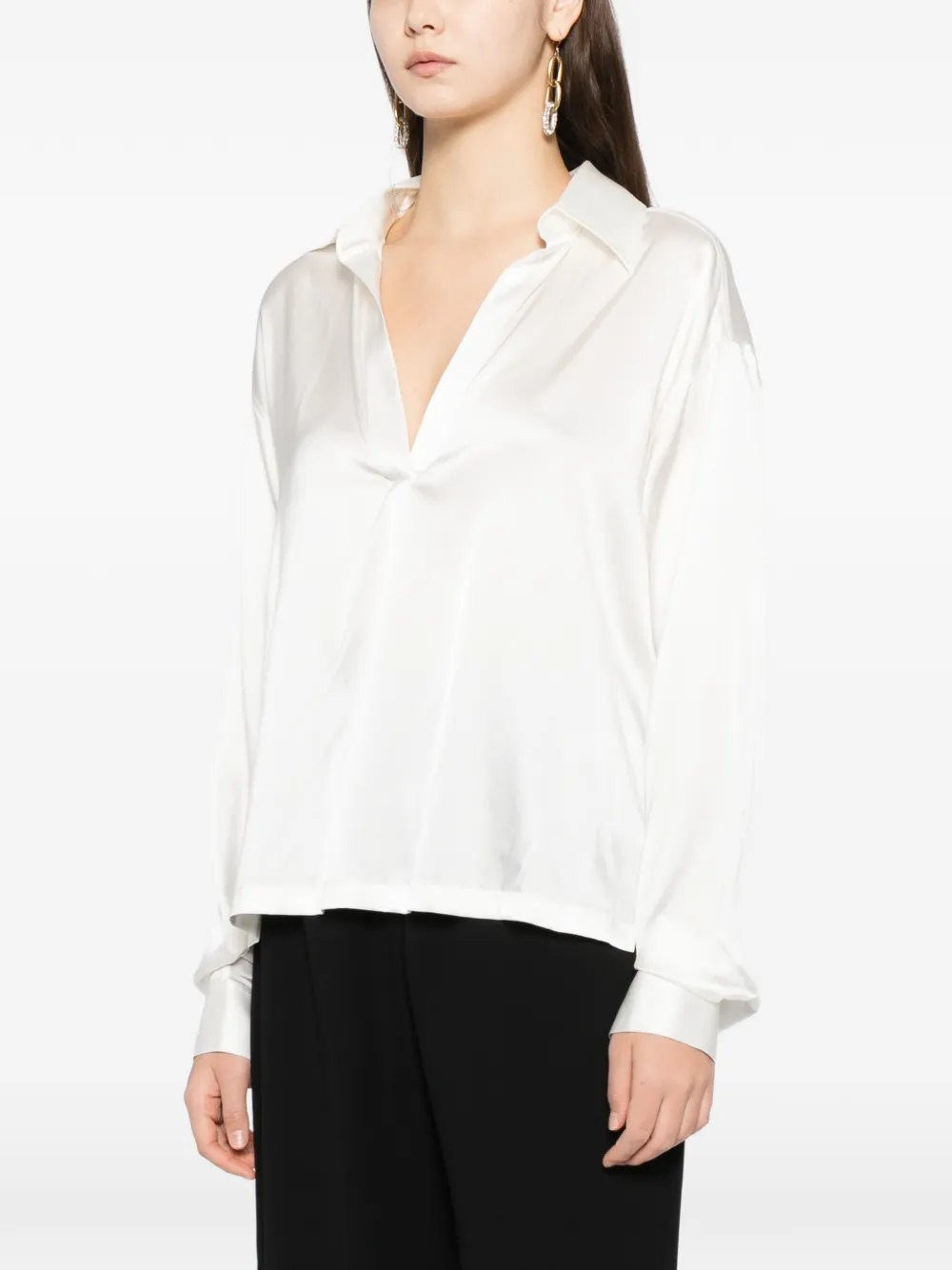 TOM FORD Satijnen shirt Wit