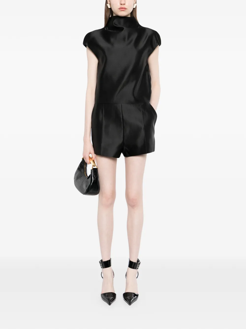 TOM FORD high-neck playsuit - Zwart