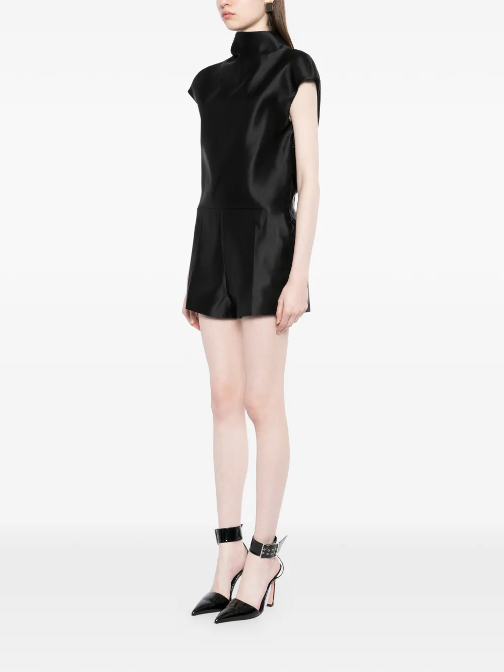  Tom Ford Tuta Corta A Collo Alto - Nero 