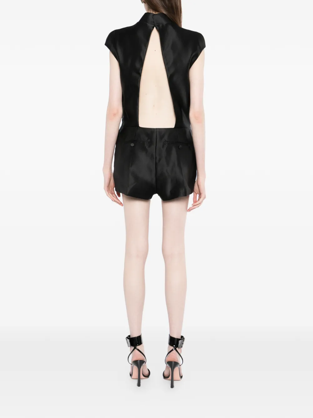 TOM FORD Playsuit met hoge hals Zwart