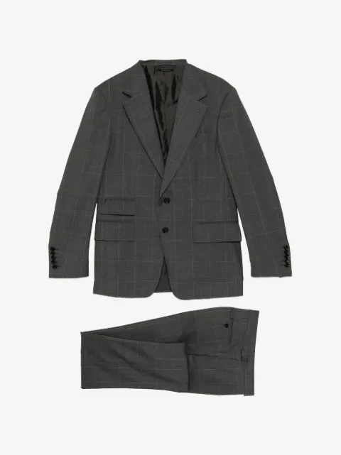 TOM FORD traje con motivo de cuadros
