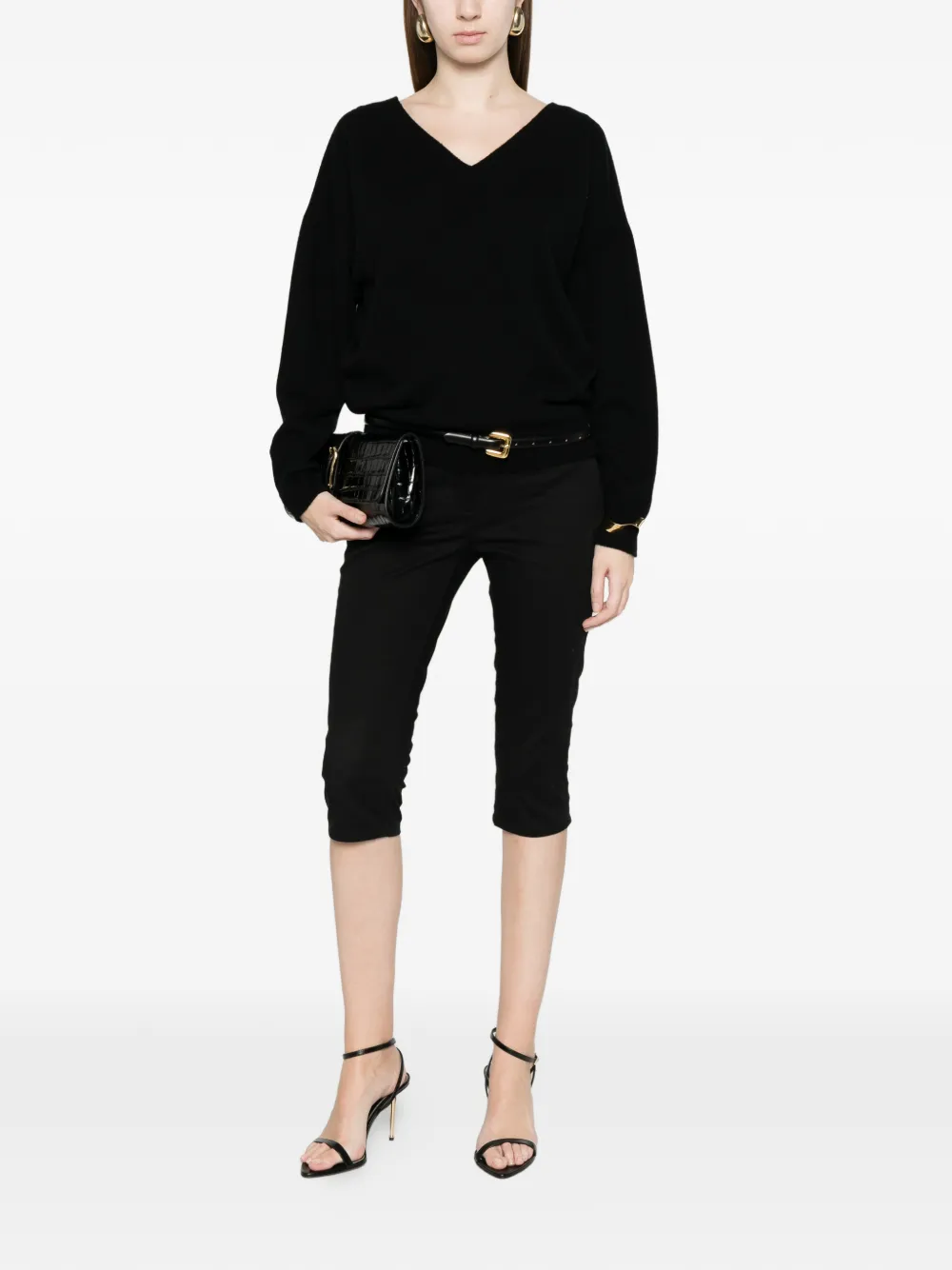 TOM FORD Trui met V-hals Zwart