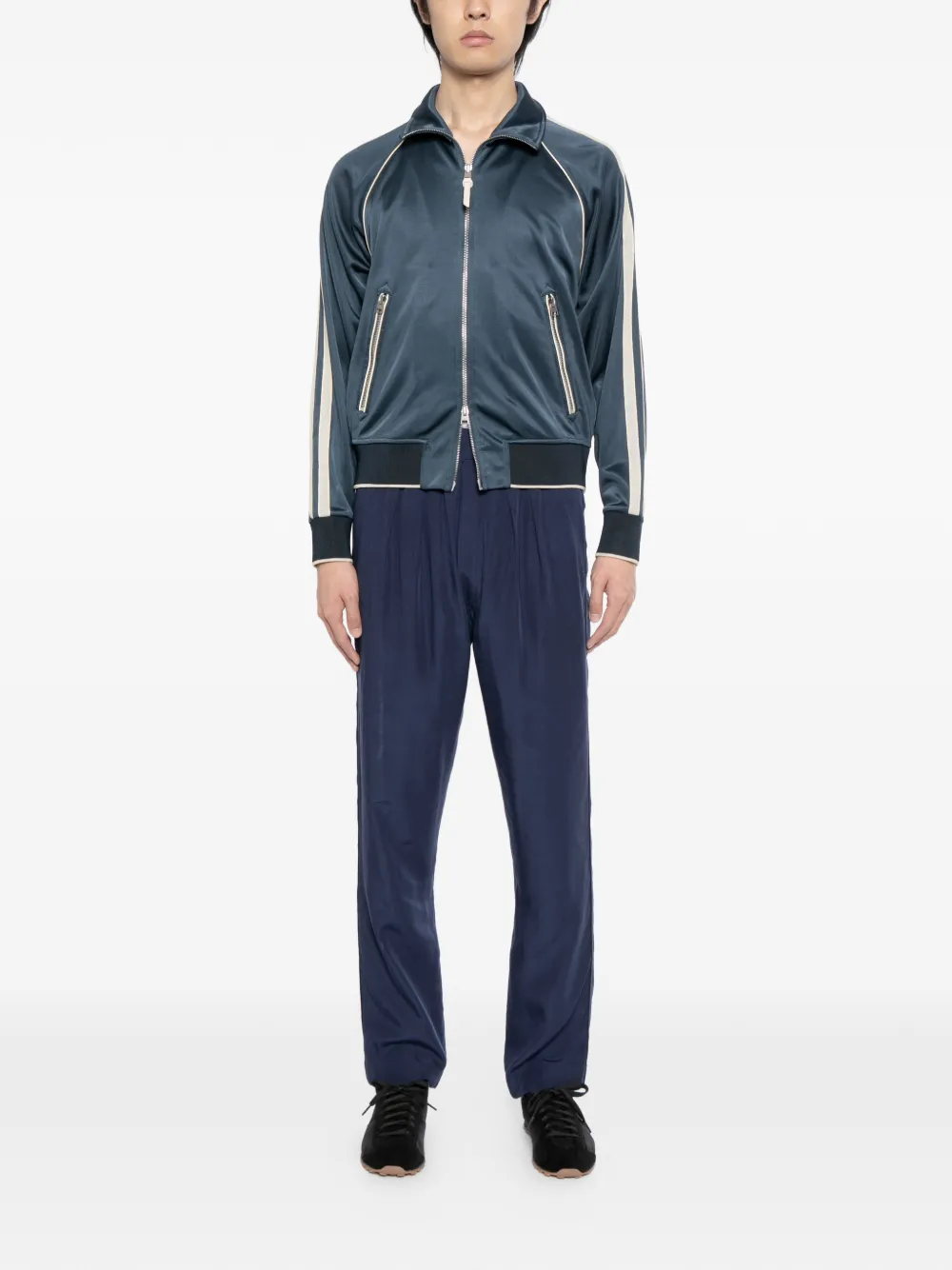 TOM FORD pleated trousers - Blauw