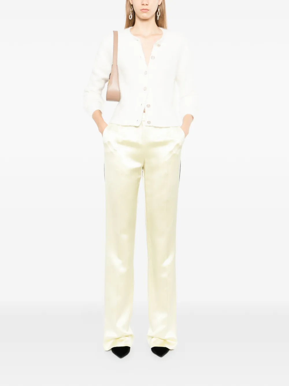 TOM FORD Satijnen joggingbroek Beige