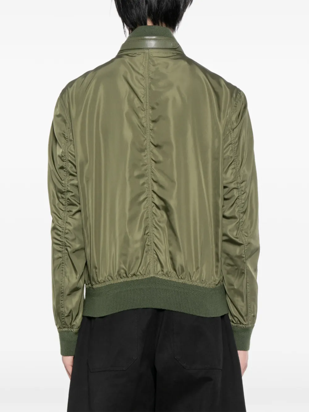 silk poplin bomber jacket