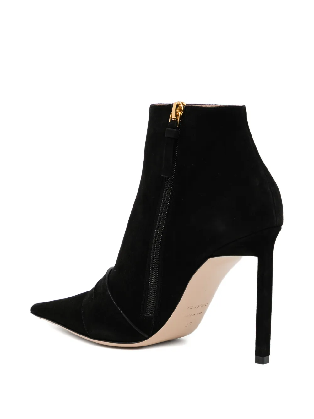 TOM FORD 100mm pointed toe boots Zwart