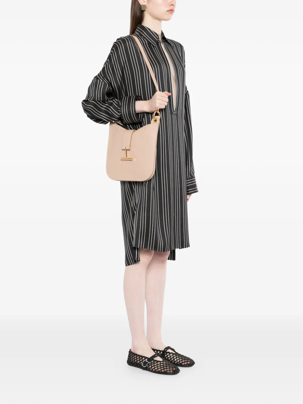 TOM FORD t-bar shoulder bag - Beige