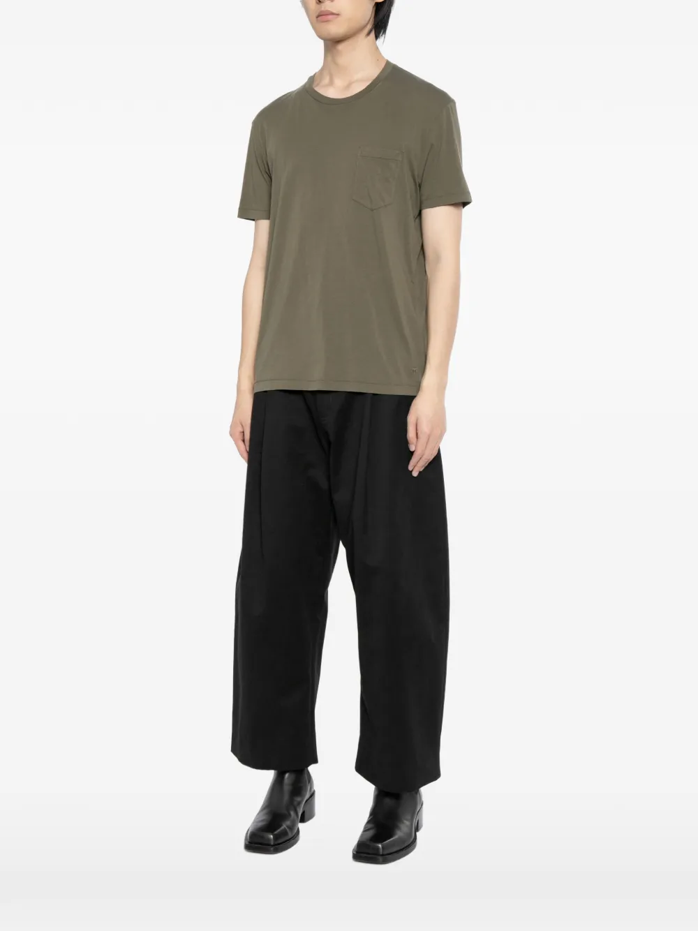 Tom Ford Crew-neck T-shirt In Green