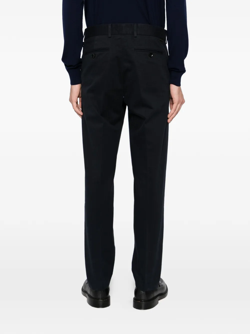 TOM FORD Katoenen geborstelde chino Blauw