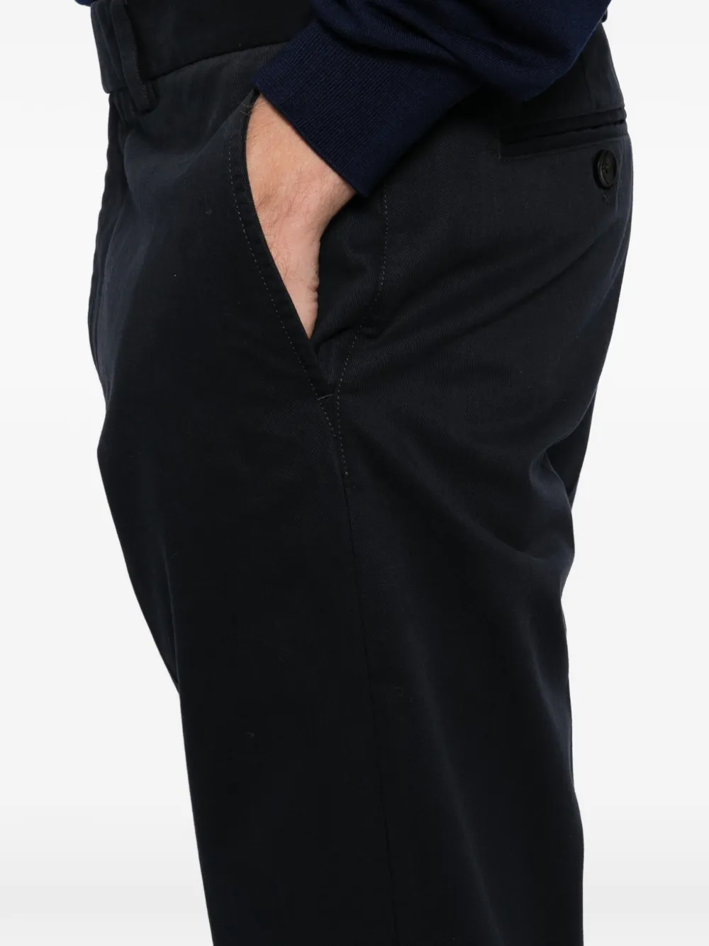 TOM FORD Katoenen geborstelde chino Blauw