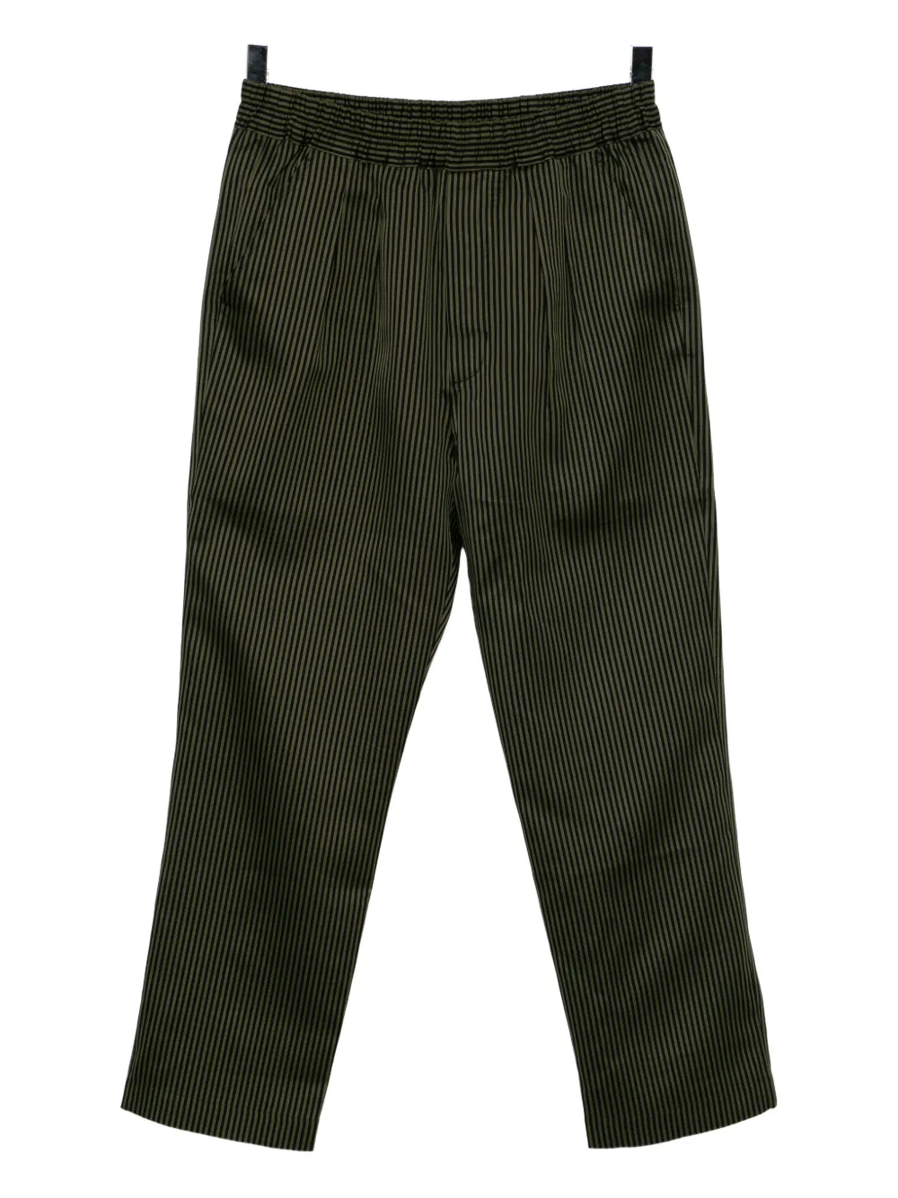 TOM FORD Bengal-stripe pleated trousers - Verde