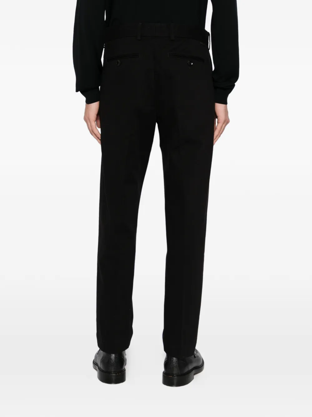 TOM FORD Geborstelde katoenen chino Zwart