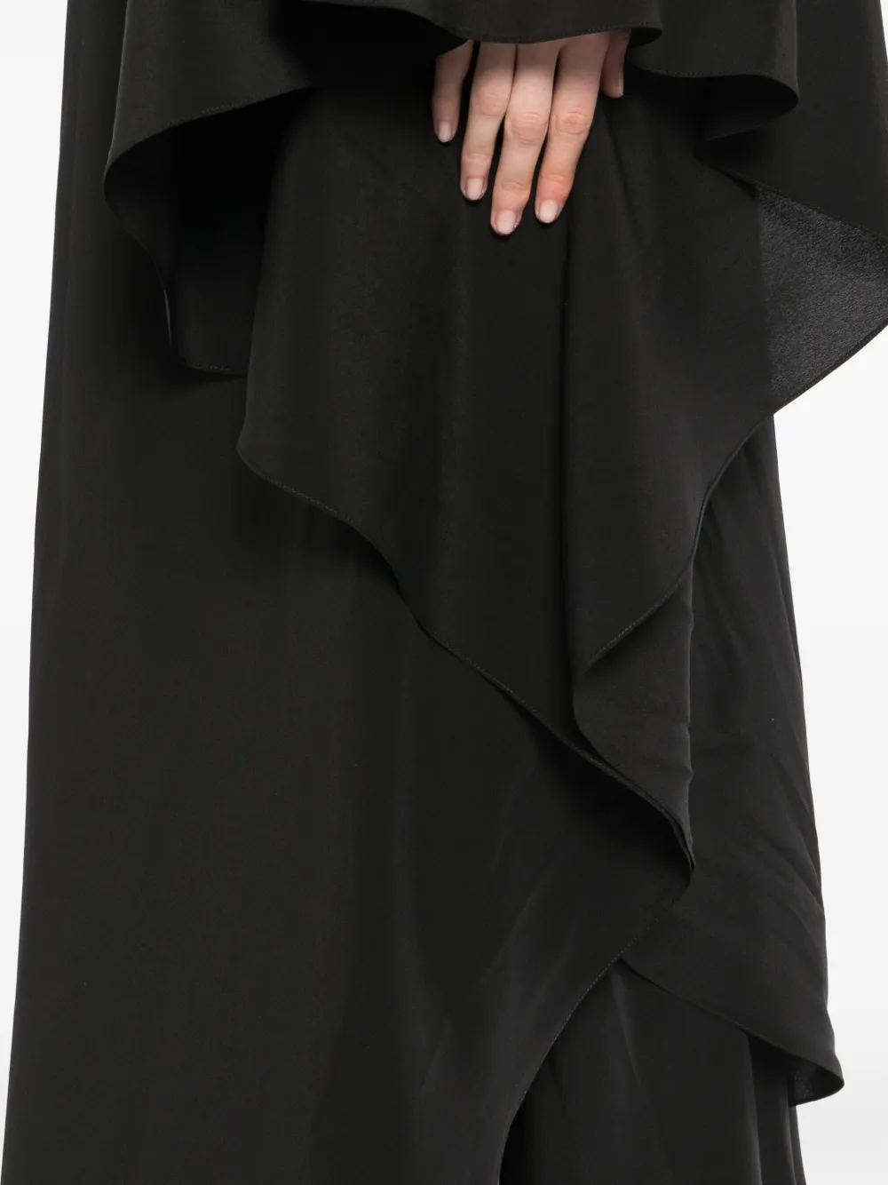 TOM FORD Asymmetrische jurk met V-hals Zwart