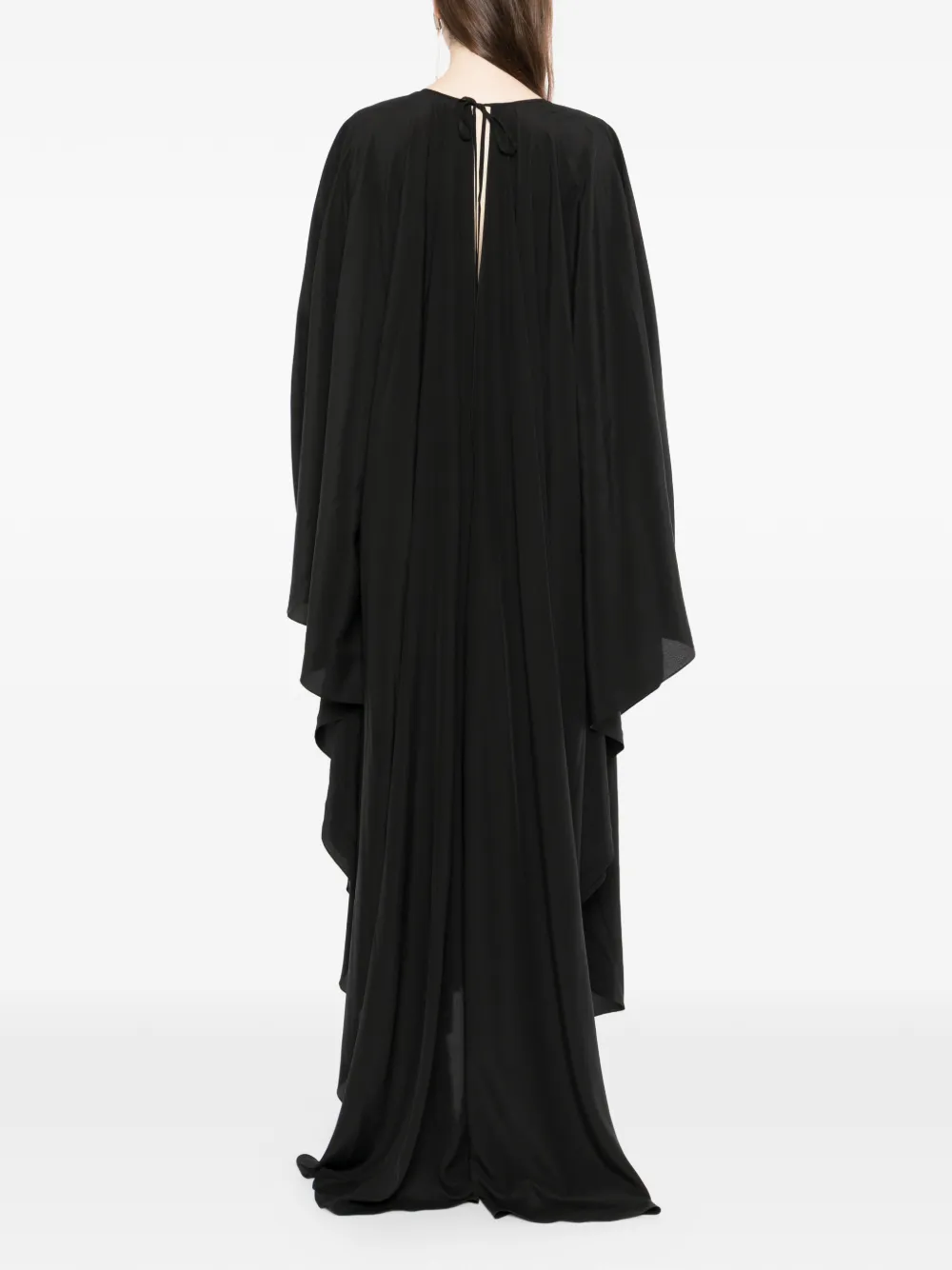 TOM FORD Asymmetrische jurk met V-hals Zwart