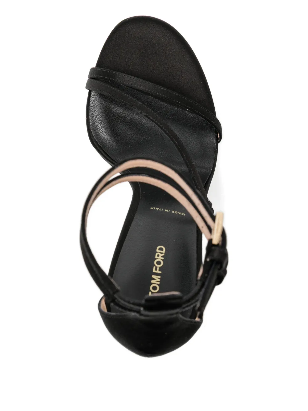 TOM FORD 105 mm satijnen sandalen Zwart
