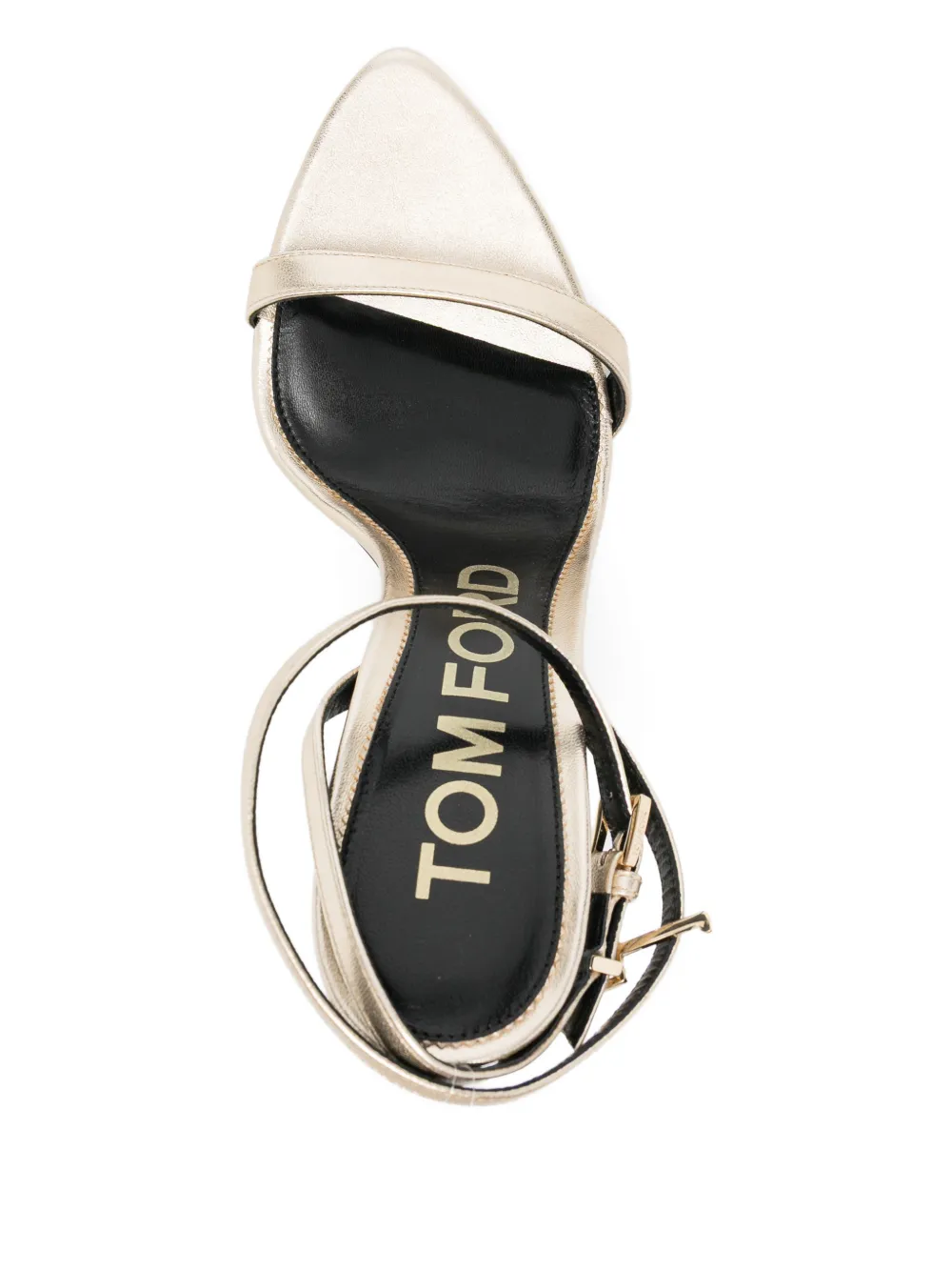 TOM FORD 105mm leren sandalen met hangslot Goud
