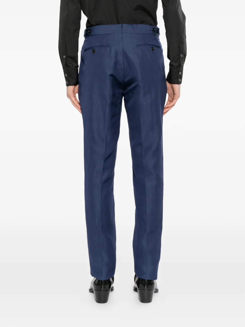TOM FORD Broek met taille met knopen Blauw