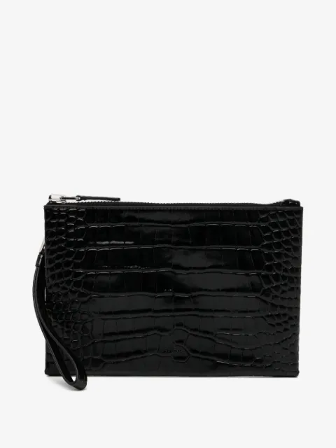 TOM FORD bolsa de mano con efecto de piel de cocodrilo y cierre