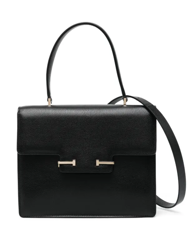 Tom Ford Supple Grain Leather Aube Top Handle in Black