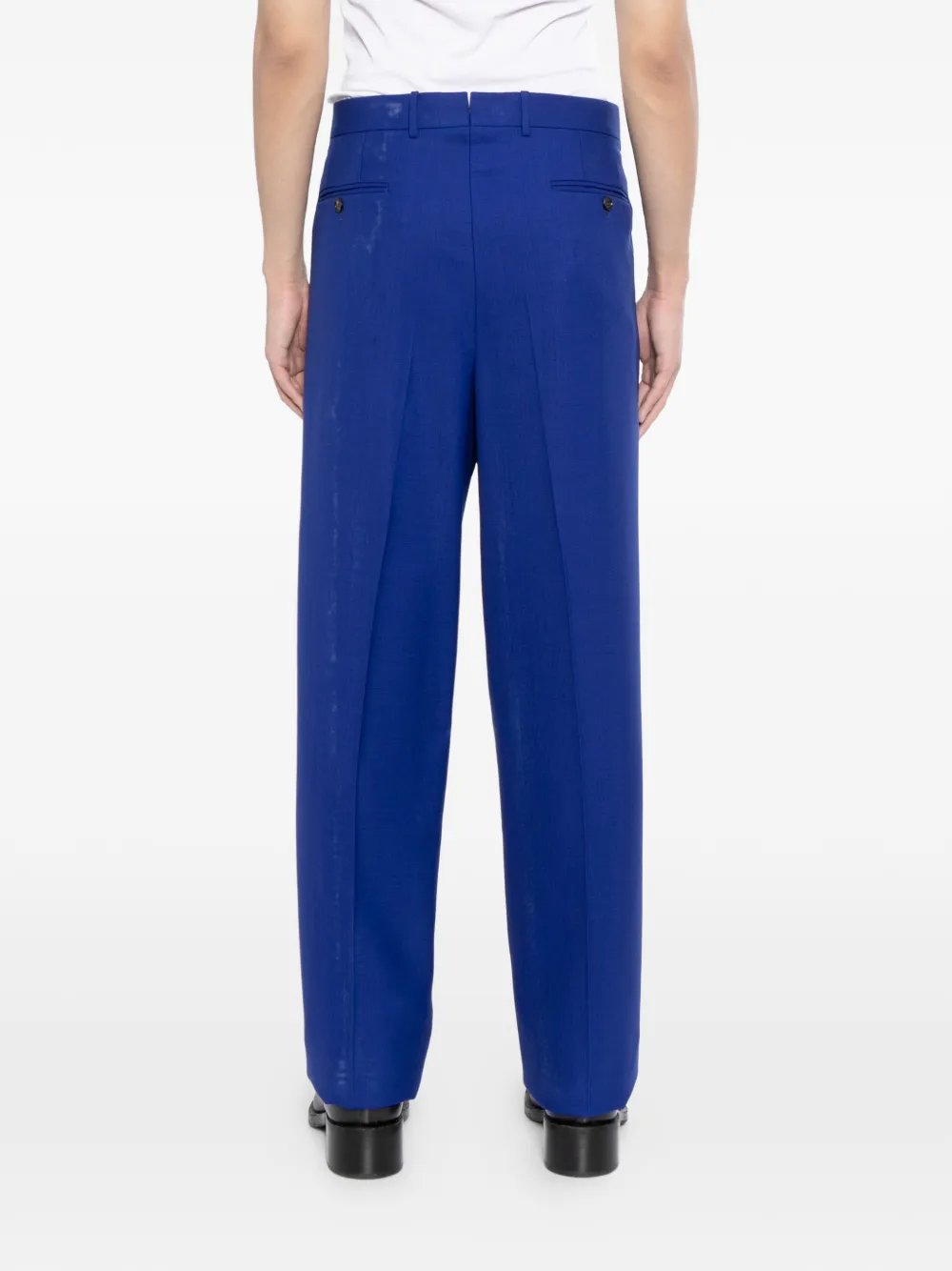 TOM FORD pleated twill trousers - Blauw