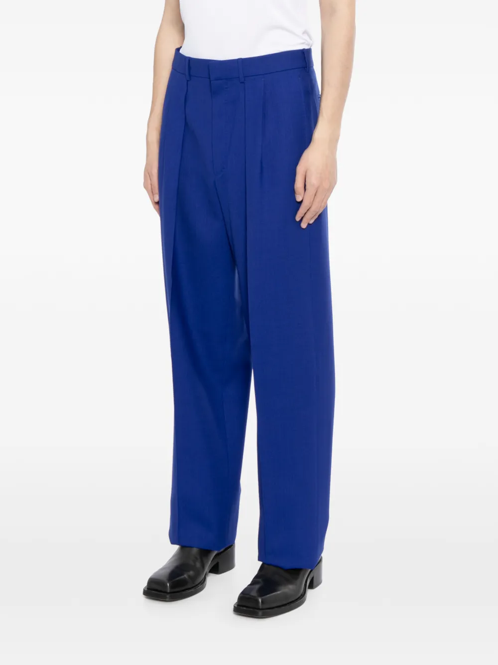 TOM FORD Twill plooibroek Blauw