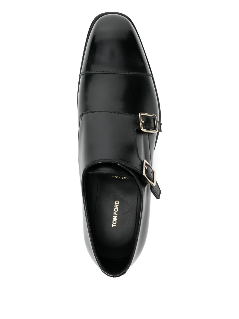 TOM FORD Claydon leren gespschoenen Zwart