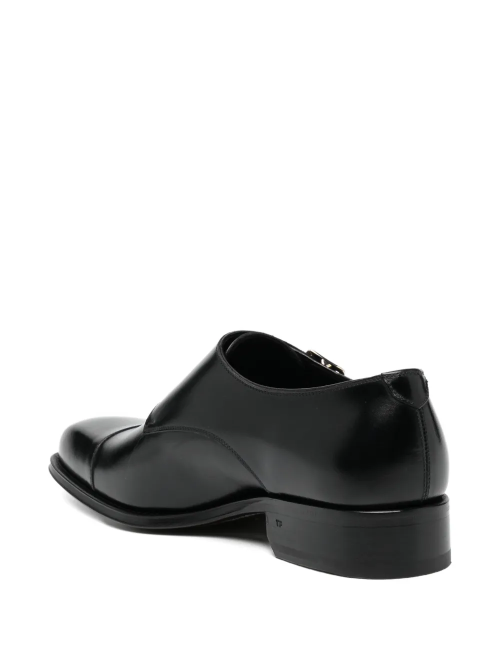 TOM FORD Claydon leren gespschoenen Zwart