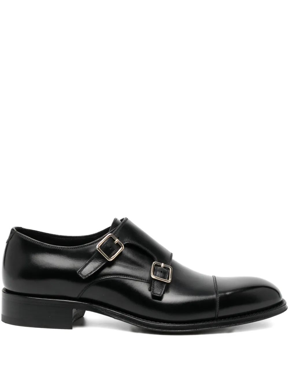 TOM FORD Claydon leren gespschoenen Zwart