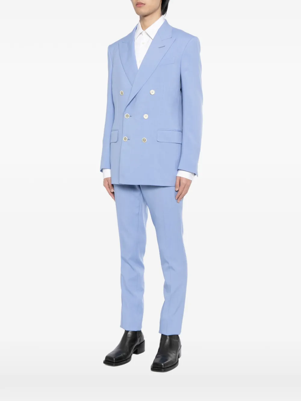TOM FORD Blazer met dubbele rij knopen Blauw