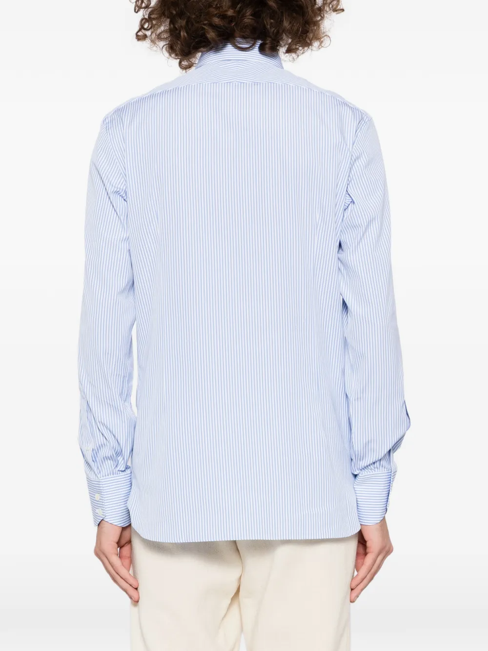 TOM FORD Gestreept overhemd Blauw