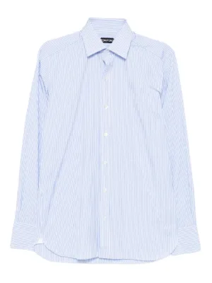 TOM FORD ギンガムチェックシャツ | ブルー | FARFETCH JP