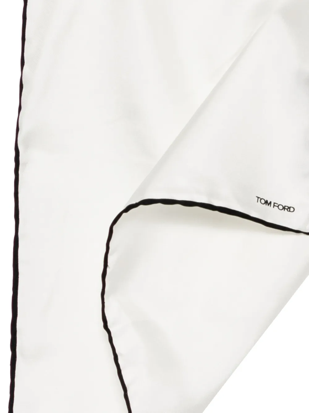 TOM FORD Pochet met contrasterende afwerking Wit