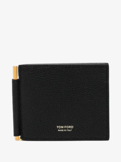 TOM FORD grained leather money clip wallet