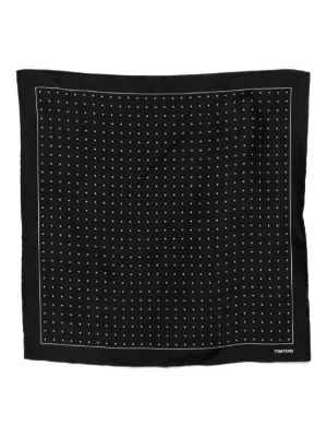 イタリア製 TOM FORD ドット柄 フリンジ シルクストール トムフォード イタリア製 TOM FORD ドット柄 フリンジ シルクストール トムフォード