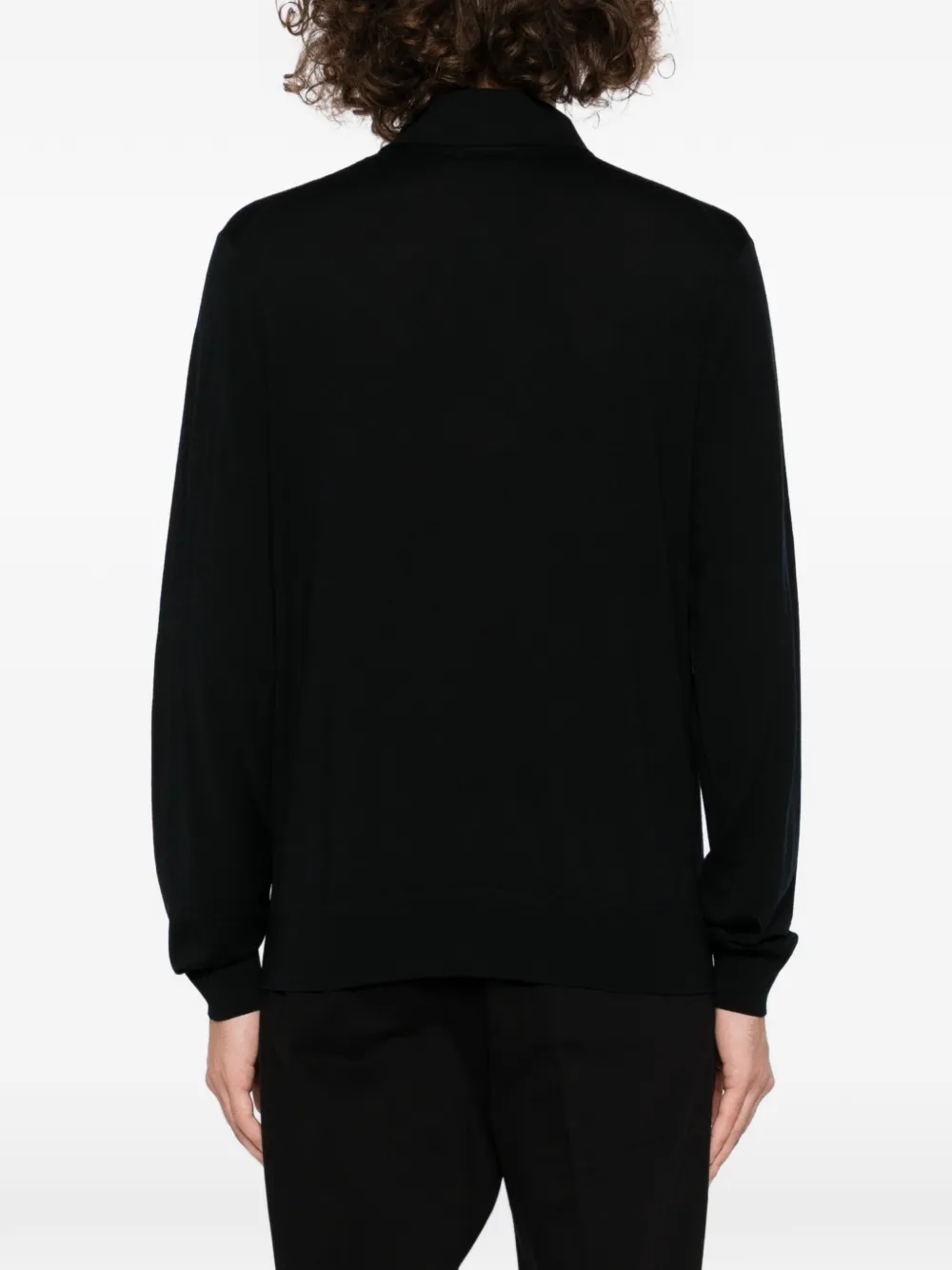 TOM FORD Wollen poloshirt Zwart