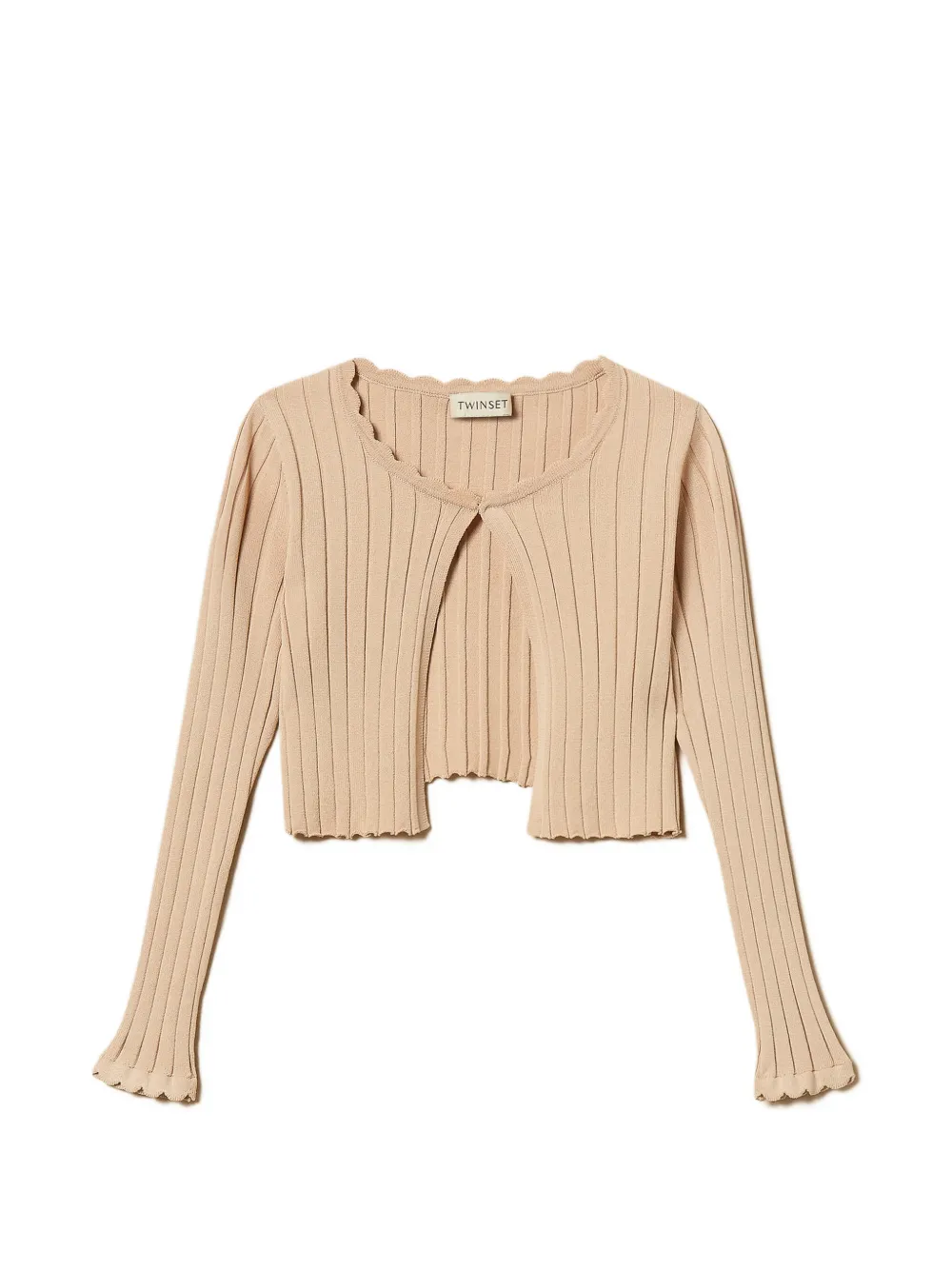 TWINSET Kids ribbed cropped cardigan - Toni neutri