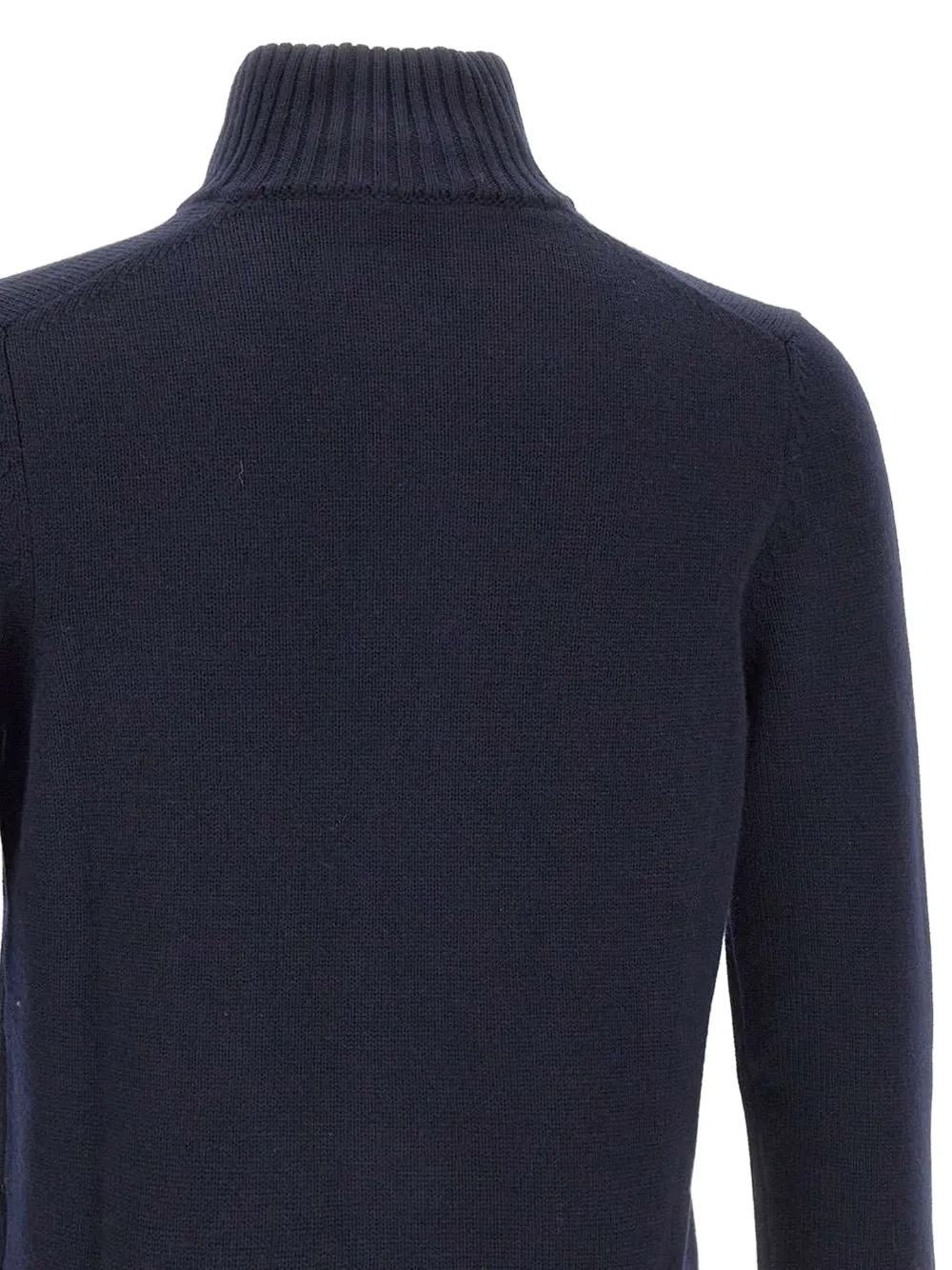 Gran Sasso Vest met knoopsluiting en hoge hals Blauw