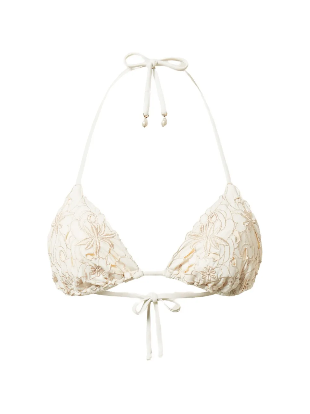 TWINSET Top bikini a fiori - Bianco