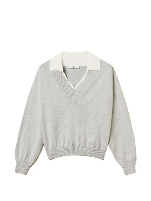 TWINSET suéter con cuello de smoking