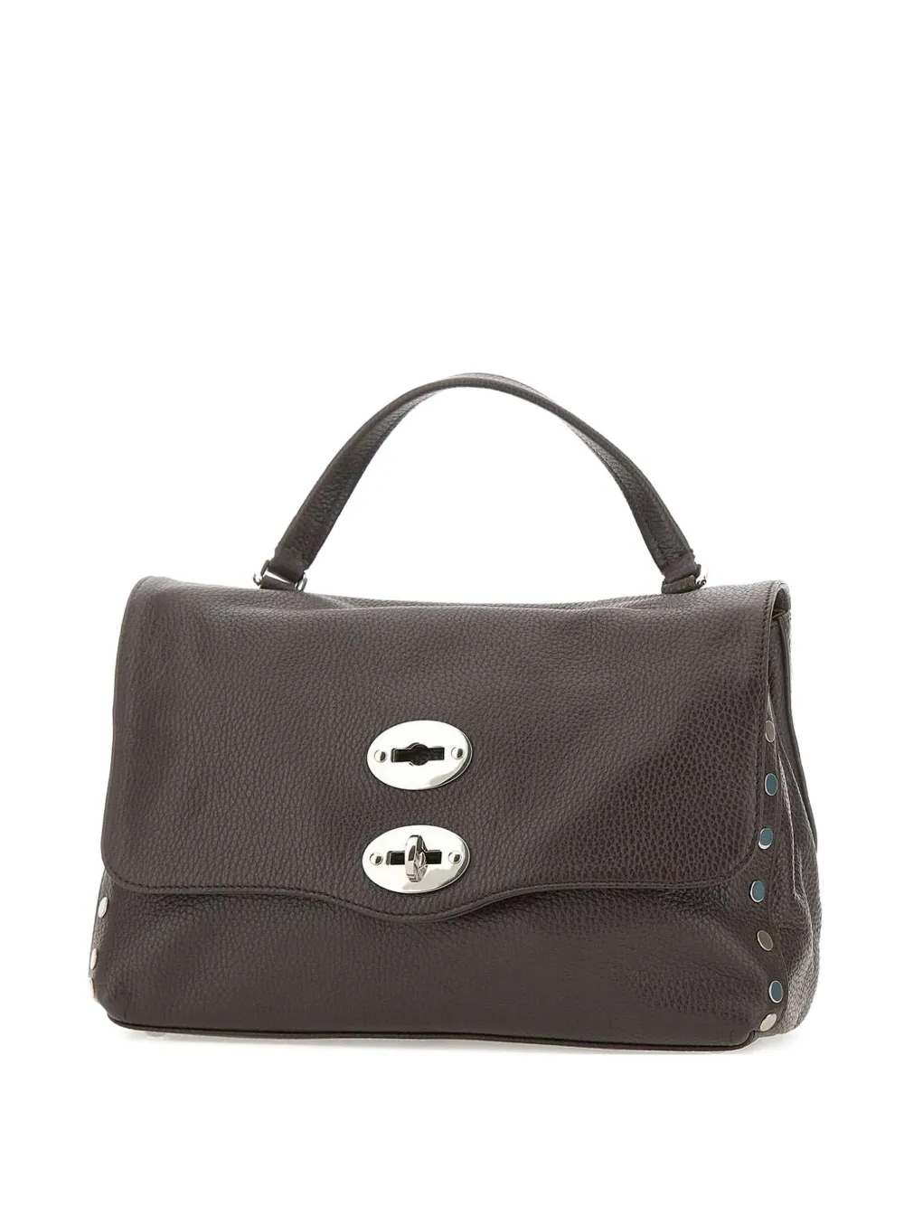 Zanellato small Postina side-studs tote bag - Marrone