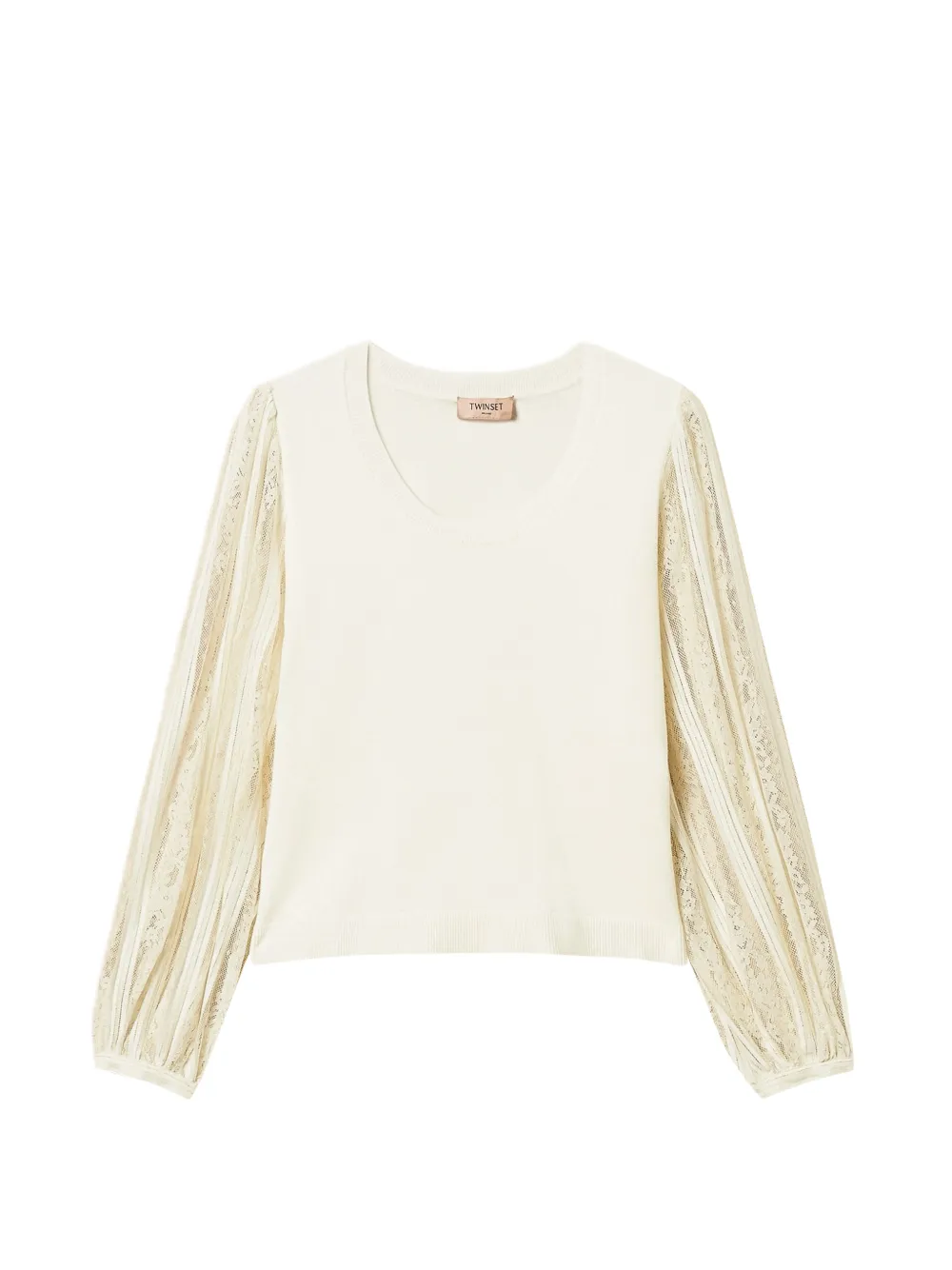 TWINSET lace-sleeves blouse - Toni neutri