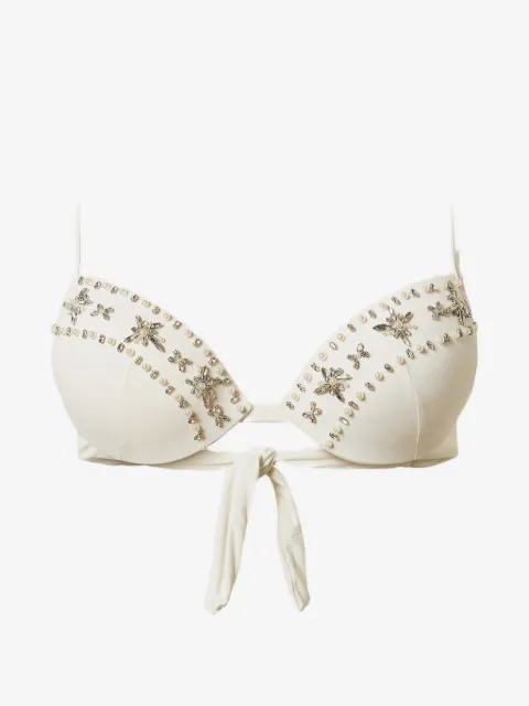 TWINSET embroidered push-up bikini top